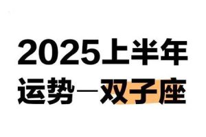 双子座2025年05月29日这样做可以激活事业运